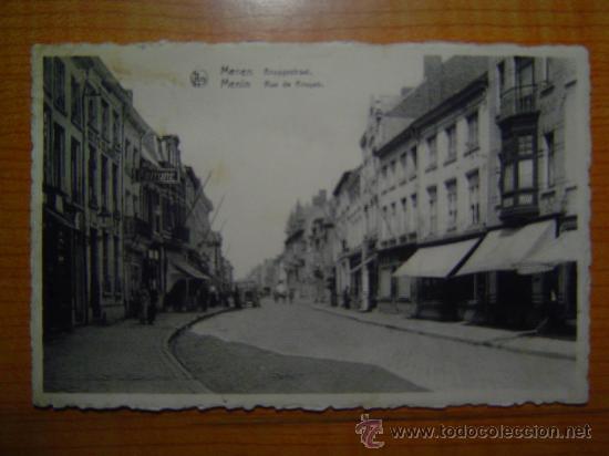 Postcards: POSTAL MENEN BRUGGESTRAAL CIRCULADA