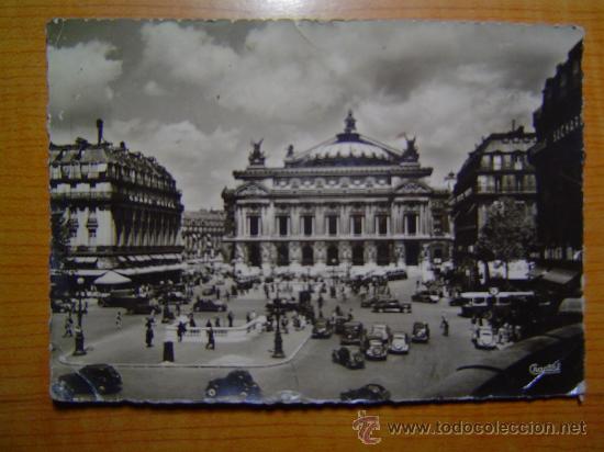 Cartes Postales: POSTAL PARIS PLACE DE L&acute;OPERA CIRCULADA