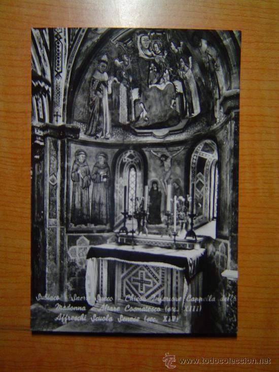 Postales: POSTAL SIBIACO SACRO SPECO CHISA INFERIORE CAPPELLA DELLA MADONNA ALTARE COSMATESCO SIN CIRCILAR
