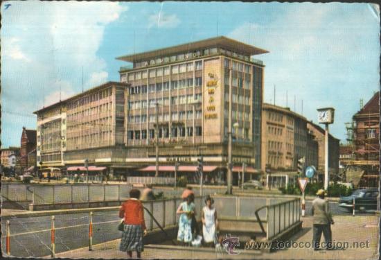 Postales: Tarjeta postal: Plaza de Bielefeld (Bielefeld. Jahnplatz). Escrita el a&ntilde;o 1964...