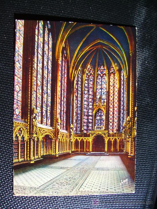 Postales: paris, interior de la santa capilla - Foto 1