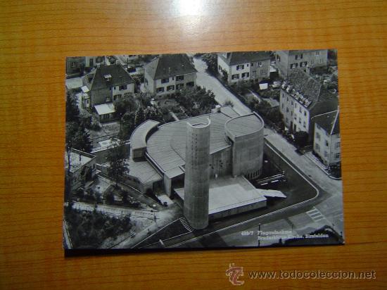 Postcards: POSTAL FLUGAUFNAHME BRUDERKLAUS KIRCHE BIRSFELDEN SIN CIRCULAR