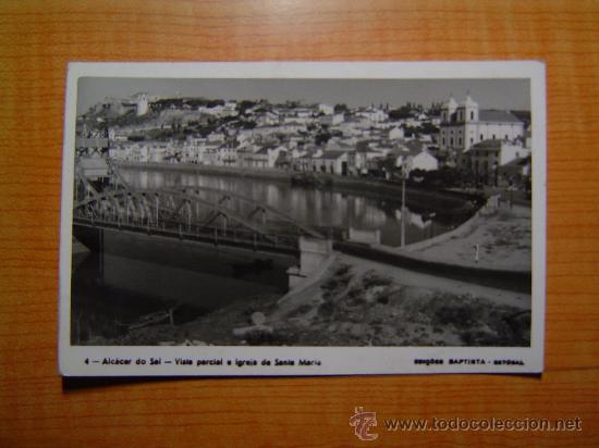 Cartes Postales: POSTAL ALCACER DO SAL VISTA PARCIAL E IGREJA DE SANTA MARIA SIN CIRCULAR