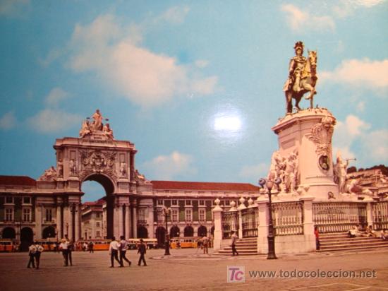 Postales: LISBOA, PORTUGAL, PRAGA DO COMERCIO - Foto 1