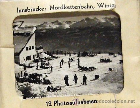 Postales: 1024.- Austria nnsbrucker ESTUCHE VISTAS PISTAS ESQU&Iacute; 12 FOTOS b/n 7x9