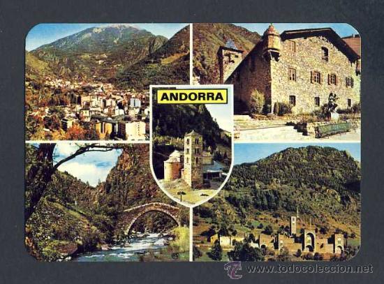 Postales: Postal d' ANDORRA: Andorra la Vella, 5 vistes (APA num.3013)