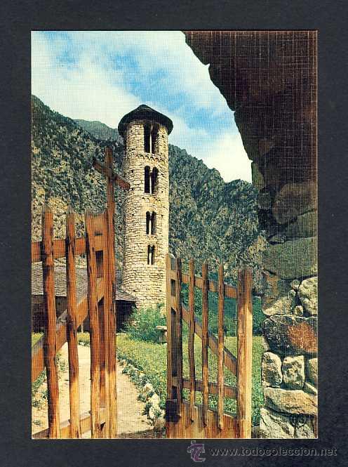 Postales: Postal d' ANDORRA: Santa Coloma, Esgl&eacute;sia rom&agrave;nica (Apa num.215)