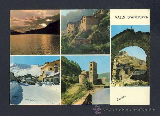 Postales: Postal d' ANDORRA: Encamp, llac d' Engolasters, 5 vistes (Claverol num.1)