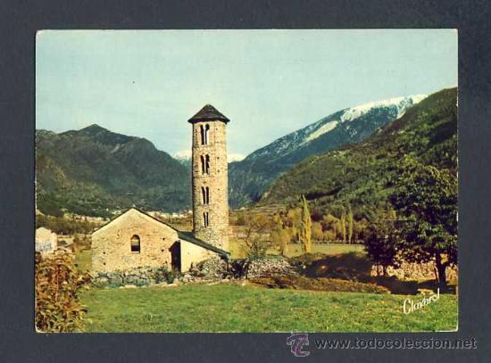 Postales: Postal d' ANDORRA: Santa Coloma, esgl&eacute;sia rom&agrave;nica (Claverol num.1163)