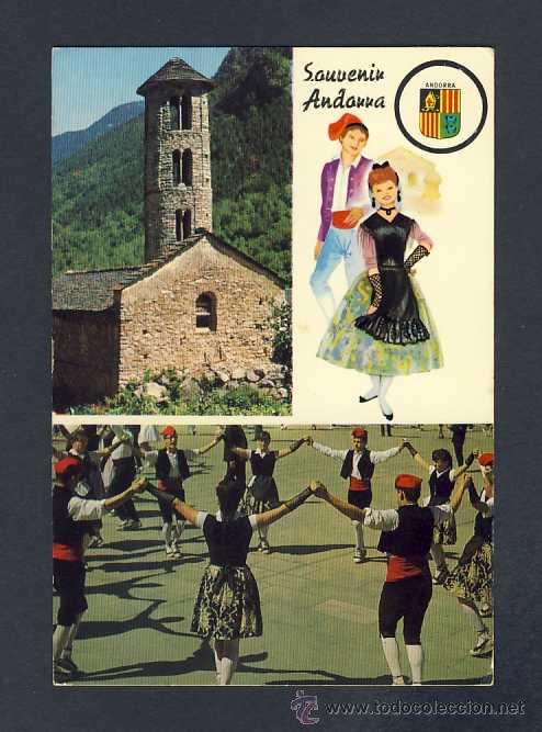 Postales: Postal d' ANDORRA: Santa Coloma, 3 vistes (Ed.Bergas num.66)