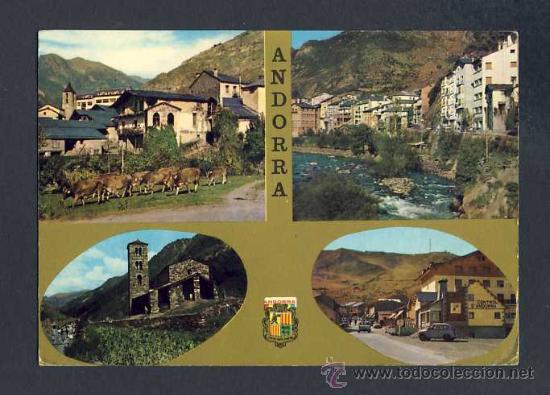 Postales: Postal d' ANDORRA: 4 vistes (Ed.Majora num.104)