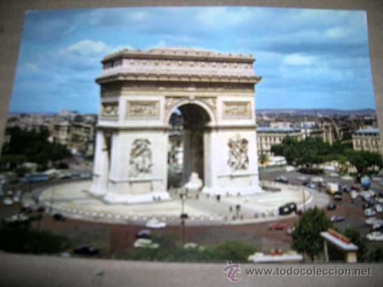 Postales: ANTIGUA TARJETA POSTAL DE PARIS. L'ARC DE TRIOMPHE, PLACE DE L'ETOILE. A&Ntilde;0 1974.