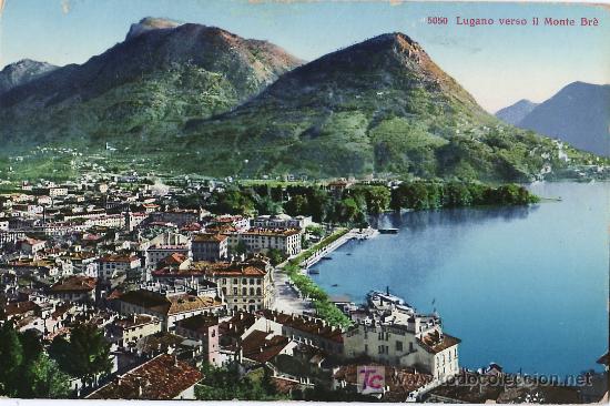 Tarjeta Postal De Lugano Suiza Lugano Y El Comprar Postales Antiguas De Europa En Todocoleccion