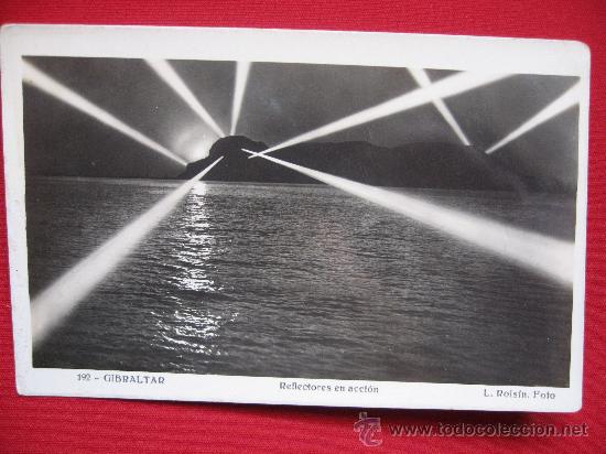 Postales: GIBRALTAR - REFLECTORES EN ACCION - Foto 1