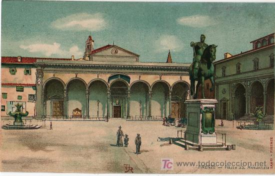 Cartoline: Tarjeta Postal de Florencia (Italia) - Plaza SS Annunziata