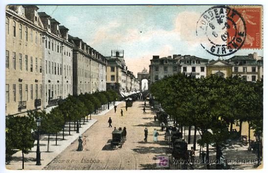 Postales: LISBOA, PRA&Ccedil;A DE D. PEDRO IV E RUA AUGUSTA,      P27599 - Foto 1