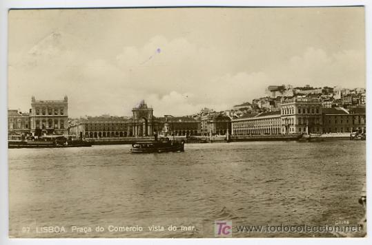 Postales: LISBOA, PRA&Ccedil;A DO COMERCIO VISTA DO MAR,   P27634 - Foto 1