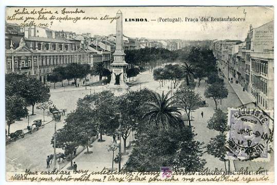 Postales: LISBOA, PRA&Ccedil;A DOS RESTAURADORES,   P27643 - Foto 1
