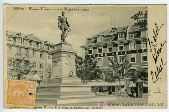 Postales: LISBOA, PRA&Ccedil;A E MONUMENTO DO DUQUE DA TERCEIRA,     P27698 - Foto 1