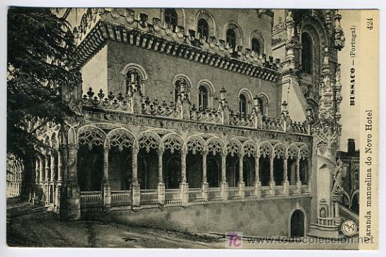 Postais: BUSSACO, PORTUGAL, VARANDA MANUELINA DO NOVO HOTEL,   P27824