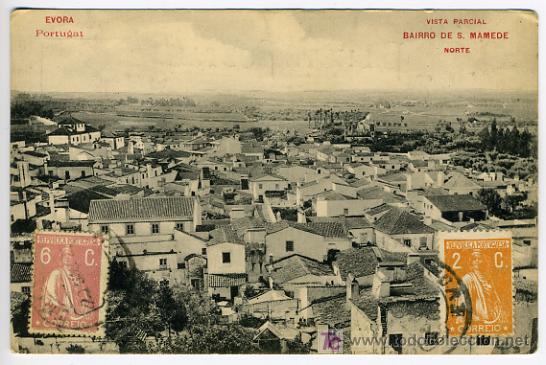 Postais: EVORA, PORTUGAL, VISTA PARCIAL, BAIRRO DE S. MAMEDE, NORTE,   P27826