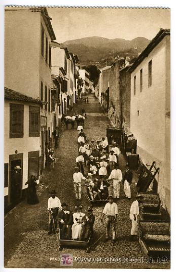 Postais: MADEIRA, PORTUGAL, DESCIDA DE CARROS DO MONTE,   P27857