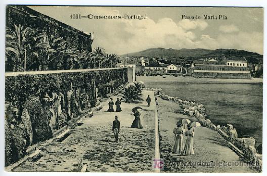 Cartoline: CASCAES, PORTUGAL, PASSEIO MARIA PIA,    P27912