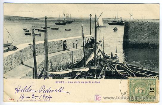 Cartes Postales: SINES, PORTUGAL, UMA VISTA DO PORTO E DOCA, P27983