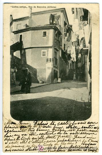 Cartes Postales: ALFAMA, PORTUGAL, LISBOA ANTIGA, RUA DA REGUEIRA,     P27996