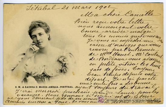 Cartes Postales: PORTUGAL, S.M. A RAINHA D. MARIA AMELIA,    P28040