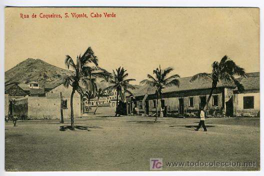 Cartes Postales: PORTUGAL, RUA DE COQUEIROS, S. VICENTE, CABO VERDE,    P28069