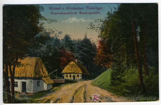 Postkarten: WIDOKI Z KROLESTWA POLSKIEGO, RUSSICH-POLNISCHE BAUERNGEHOFTE, POLONIA,     P28161