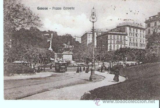 Postales: POSTAL DE GENOVA - PLAZZA CORVETTO - Foto 1