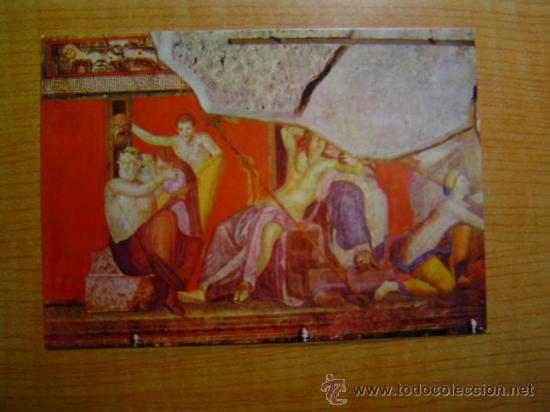Postcards: POSTAL POMPEI SCAVI VILLA DEL MISTERI - SILENO E SATIRI -SIN CIRCULAR