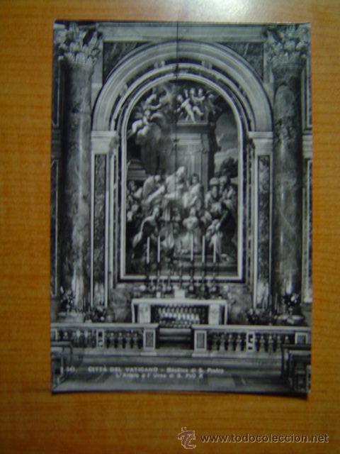 Postais: POSTAL CITTA DEL VATICANO BASILICA DI S. PIETRO L&acute;ALTARE A L&acute;URNA DI S. PIO X SIN CIRCULAR