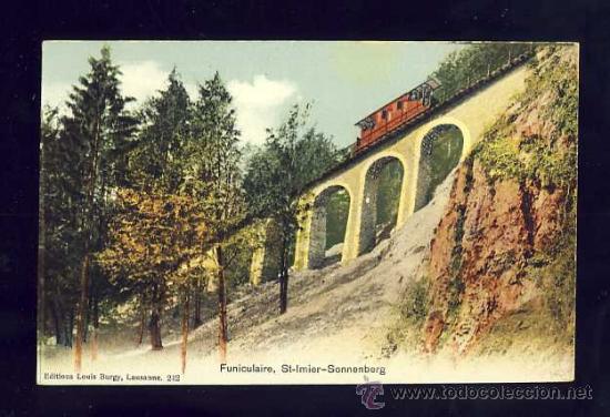 Postales: Postal de SUIZA: Funicular de Sant Imier Sonnenberg