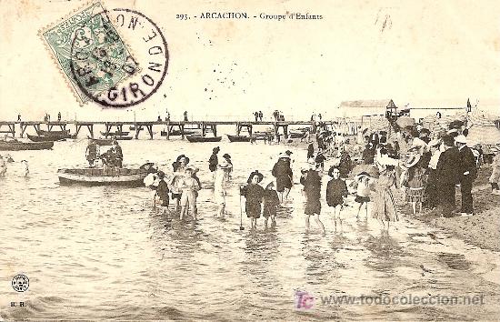 Postales: POSTAL MUY ANIMADA DE ARCACHON (1907) - Foto 1