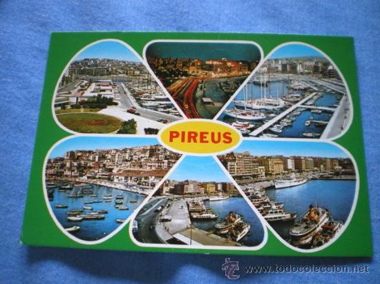 Cartes Postales: POSTAL GRECIA PIREUS DIVERSAS VISTAS NO CIRCULADA