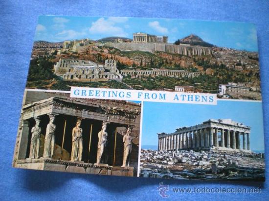 Cartes Postales: POSTAL GRECIA ATENAS DIVERSOS ASPECTOS DE LA CIUDAD NO CIRCULADA