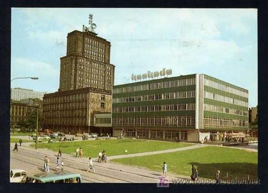 Postales: Polonia. L&oacute;dz. *Restauracja Kaskada...* Edit. K.A.W. Circulada 1984.