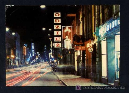 Postales: Polonia. L&oacute;dz. *Ulica Piotrkowska* Edit. Ruch. Circulada 1972.