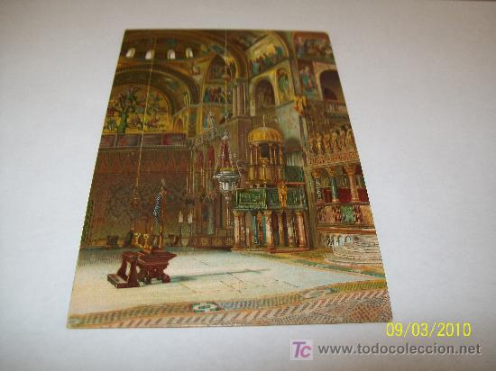 Cartoline: BASILICA DI S. MARCO IN VENEZIA-VEDUTA GENERALE DELL&acute;INTERNO)-A. SGROGGHI- MILANO