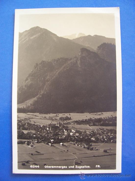 Postales: postal alemana: oberammergau und zugspitze  (fr.6244, sin circular)