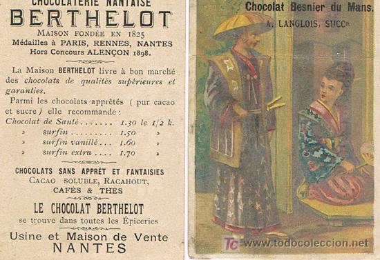 Postcards: CHOCOLAT BESNIER DU MANS, CHOCOLATERIE BERTHELOT