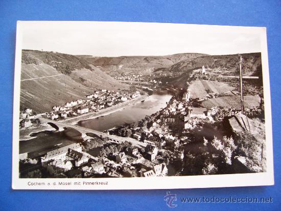 Postales: postal alemana: cochem a.d.mosel mit pinnerkreuz (cramers kunstanstalt, sin circular)