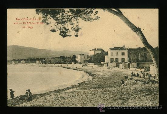 Postais: Postal Juan les Pins - La plage - Circulada