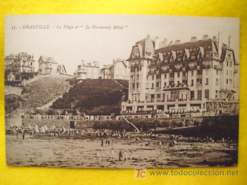 Postkarten: Antigua Postal :  GRANVILLE - La Plage et Le Normandy H&ocirc;tel - Francia. Nouvelles Galeries n&ordm;53
