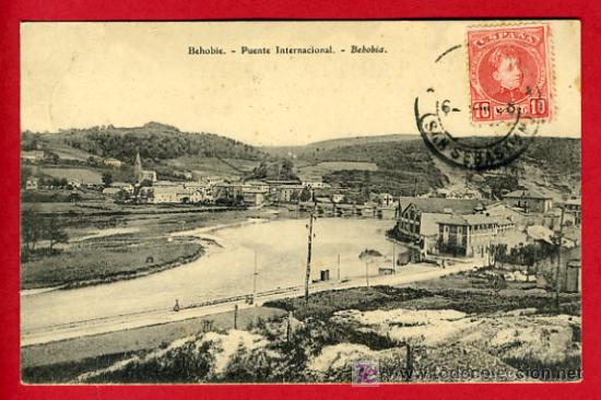 Postais: FRANCIA , BEHOBIA PUENTE INTERNACIONAL ,  P38185