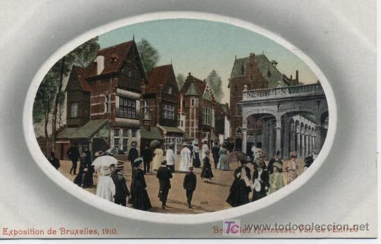 Cartes Postales: Bruxelles.- Exposition de 1910 - Vue de L&acute;Entr&eacute;e.