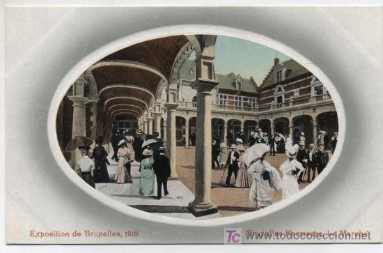 Postales: Exposition de Bruxelles 1910.- Bruxelles kermesse.Le March&eacute;